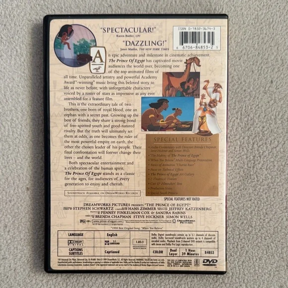 Dreamworks Joseph King of Dreams and The Prince of Egypt DVD Set - Picture 3 of 7